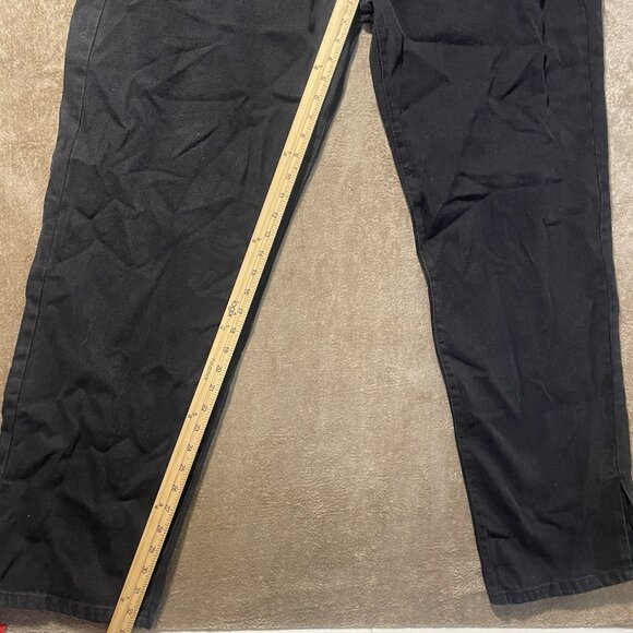 NWT Pretty Little Thing Jeans Womens 14 Plus Black Slim Split High Rise Pants - Picture 7 of 7